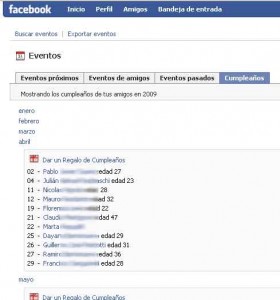 facebook cumpleanos